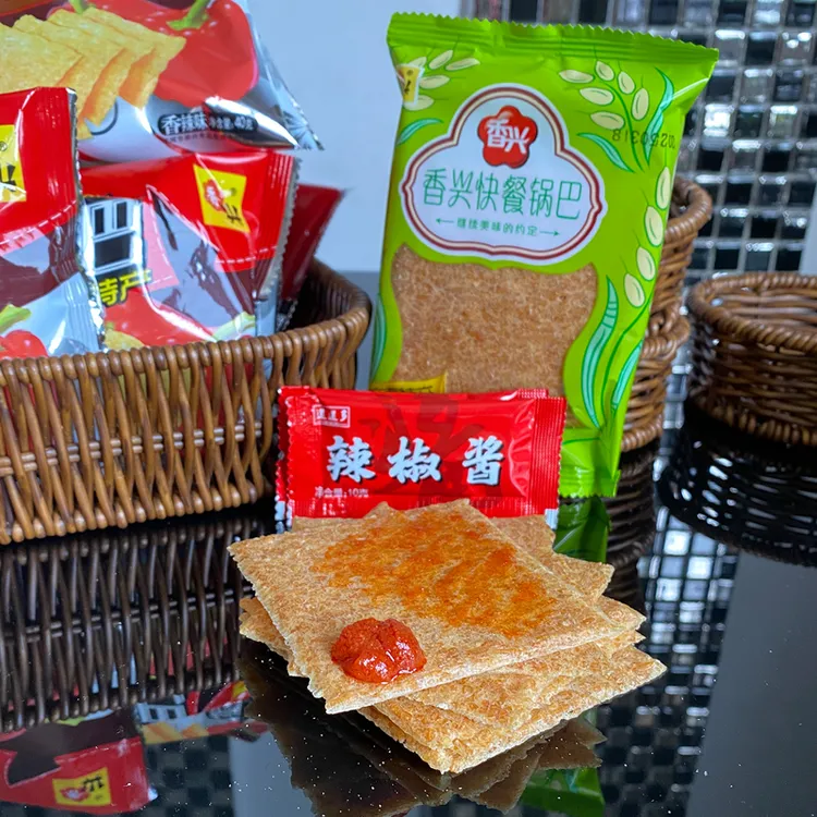 安徽特产宣城烤锅巴 香兴快餐火锅香辣葱香烧烤口味办公室零食