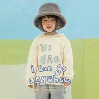 papa爬爬春秋冬新款儿童加绒卫衣男女童洋气印花假两件