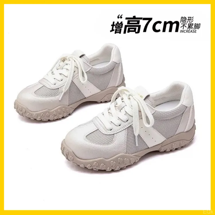 小个子德训鞋女款内增高2025新款夏季休闲鞋超火女鞋子百搭阿甘鞋