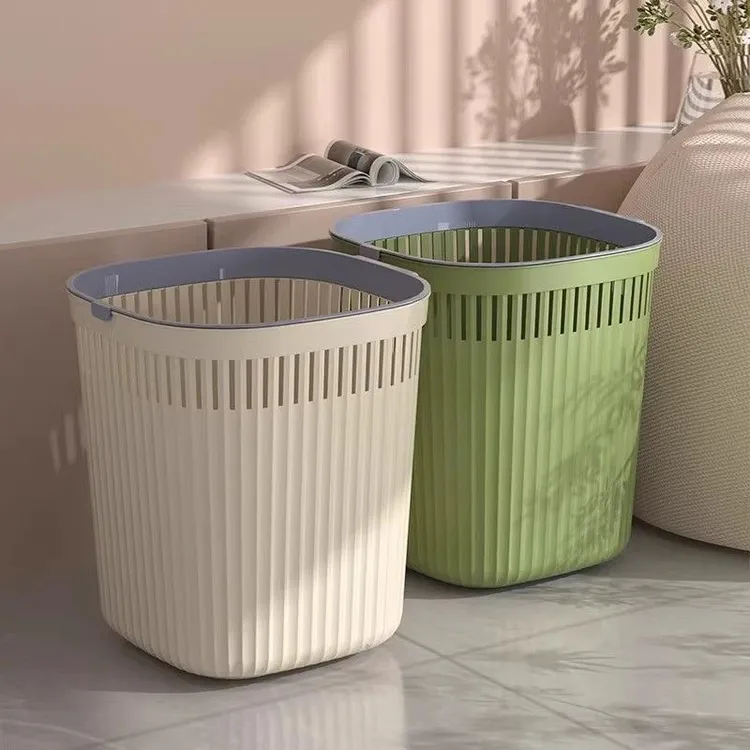 【拍一发二】大号简约压圈镂空家用塑料蝴蝶车载垃圾收纳桶大容量