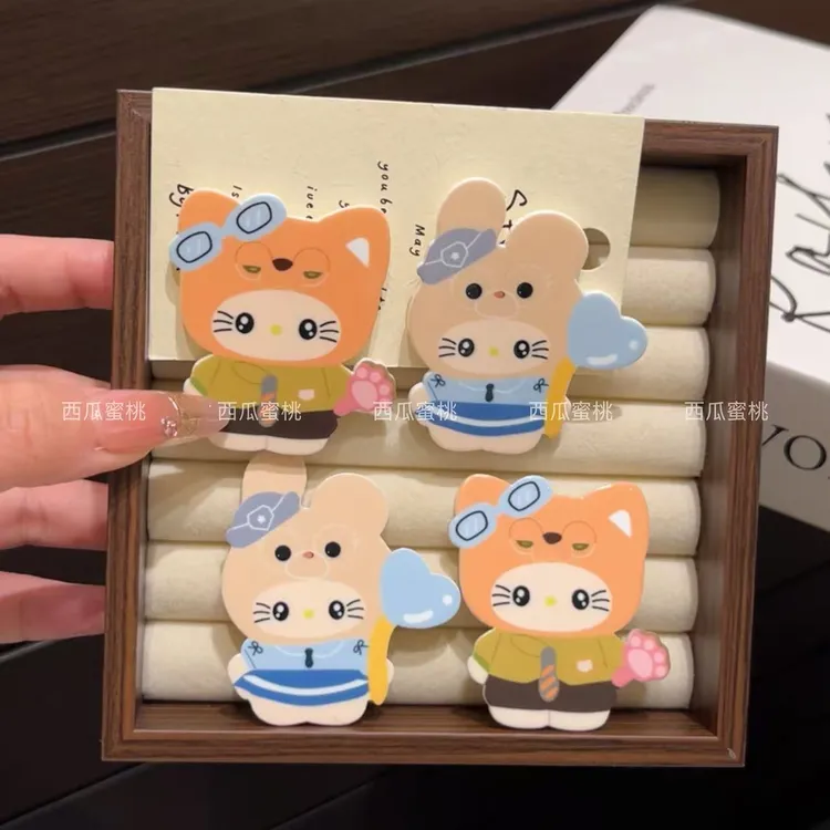 疯狂动物城尼克朱迪kt头套发夹卡通刘海侧边夹可爱碎发少女发卡