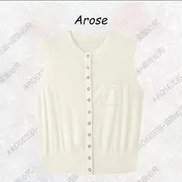 【AR0SE•正品】2025秋季新款针织开衫圆领休闲百搭马甲AB803047