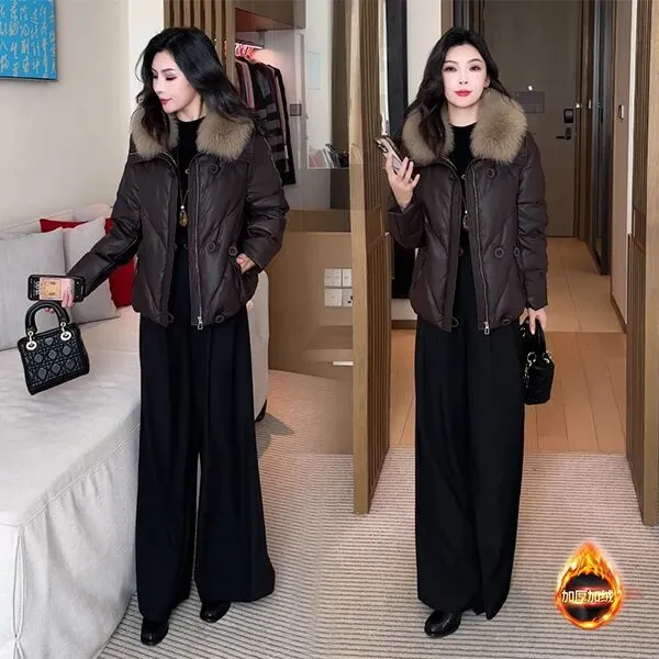 【有运费险】冬季新款休闲显瘦时尚气质洋气小个子加绒短外套150