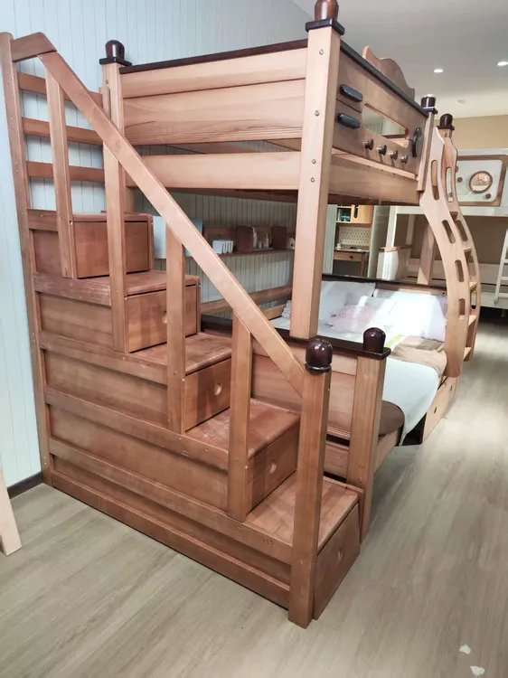 全实木加厚加粗14根龙骨子母床上下铺双人床鹅掌楸环保青少年床