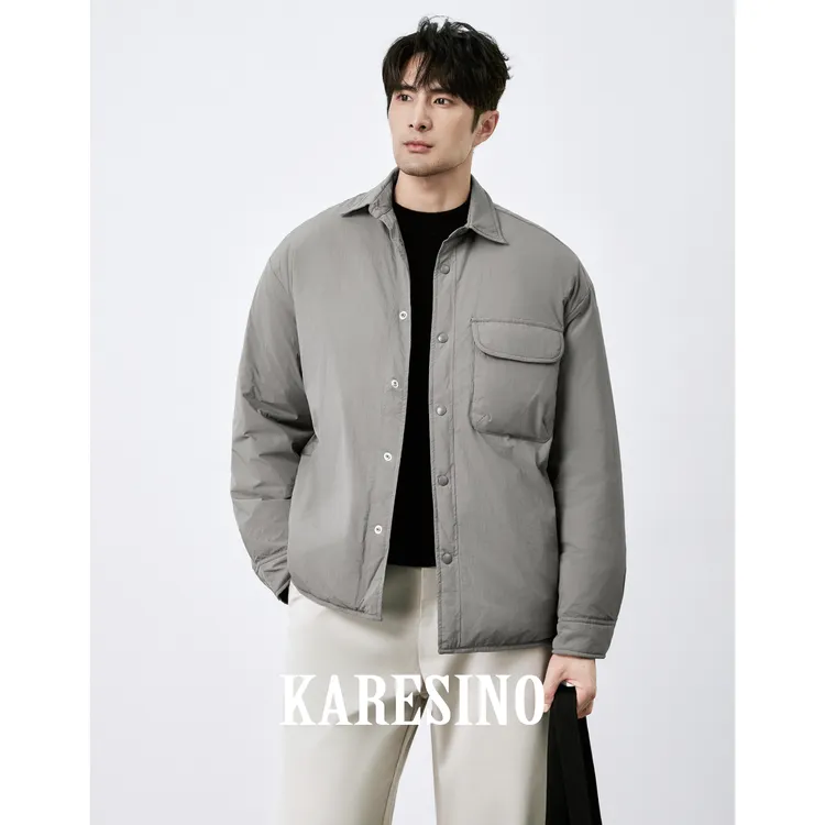 KARESINO高充绒量90白鸭绒 冬季保暖抗寒短款上衣男装羽绒服外套