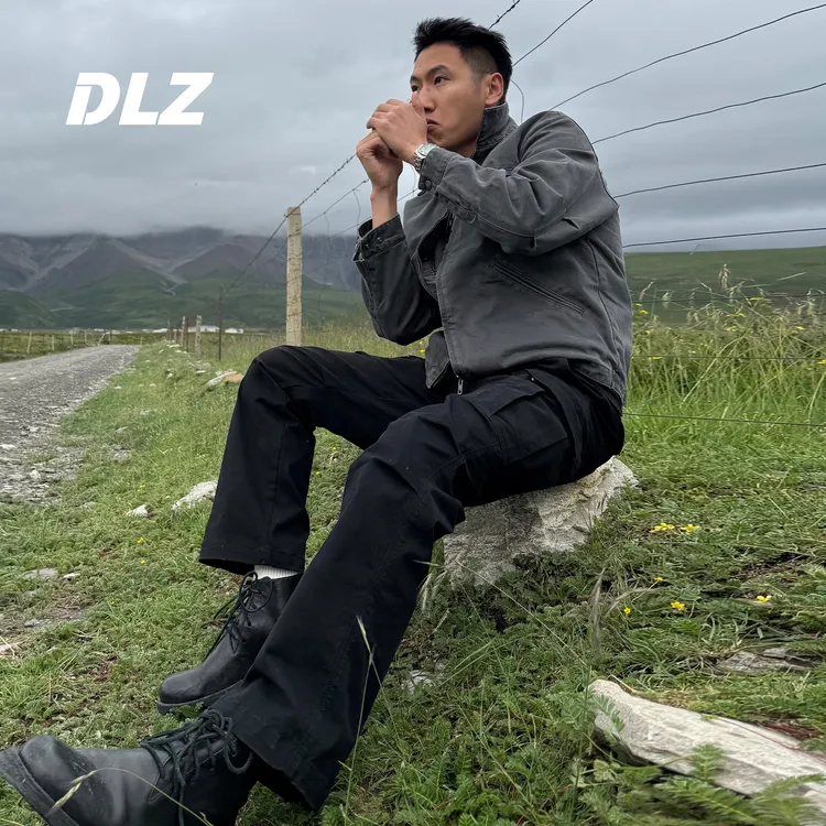 DLZ强哥春夏斜纹弹力工装美式休闲多口袋新款立体直筒伞兵裤长裤