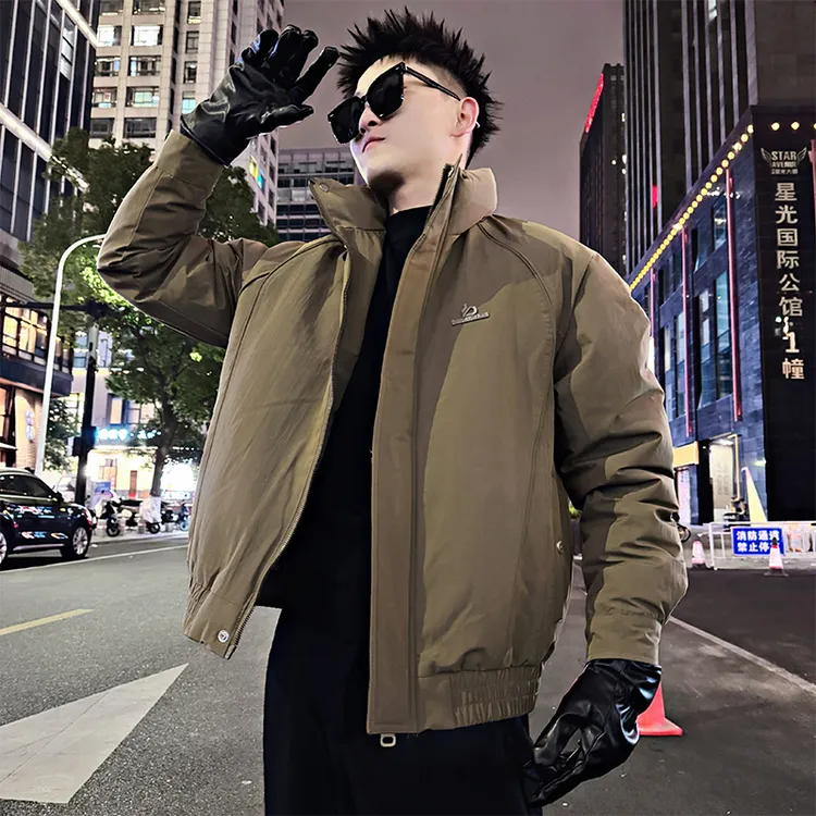 棉衣休闲立领男士休闲工装连帽棉服连帽棉服男加厚冬季秋冬保暖