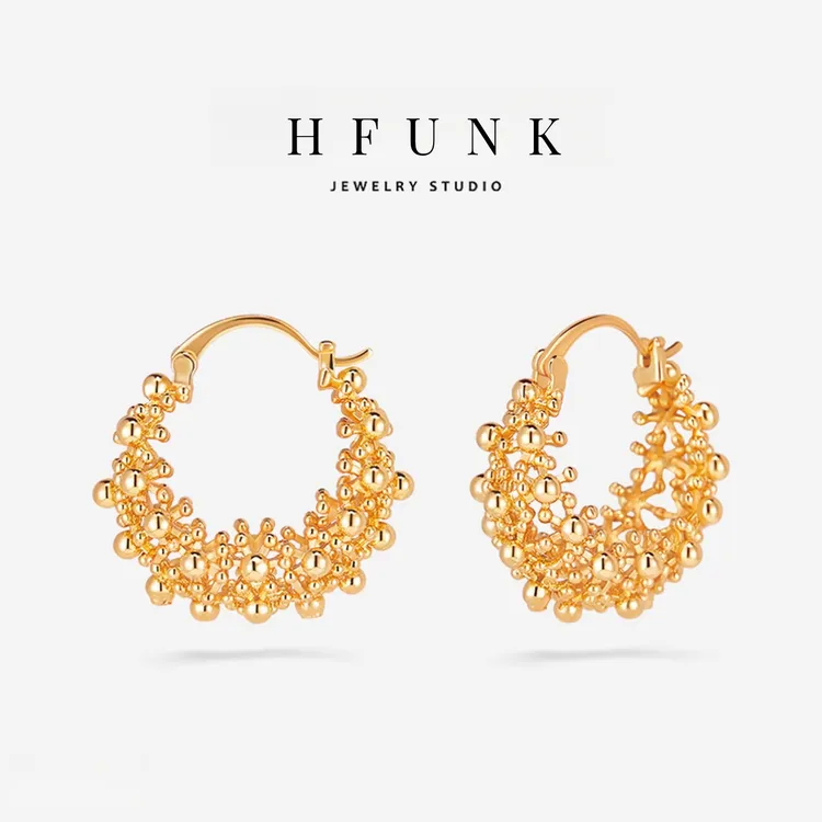 合金耳饰 烟 花小众设计感独特圈圈超闪轻奢百搭爆款耳环女2026