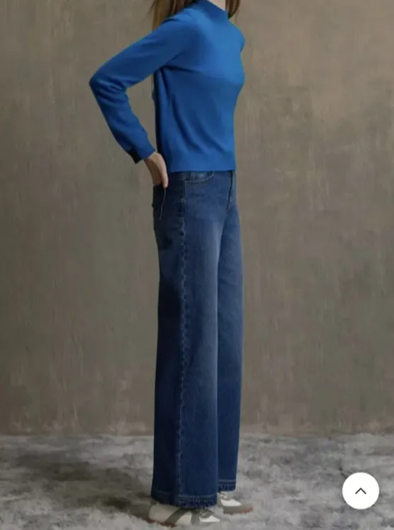 【栗子】BL*E FL* 直筒（微微喇）牛仔裤 女