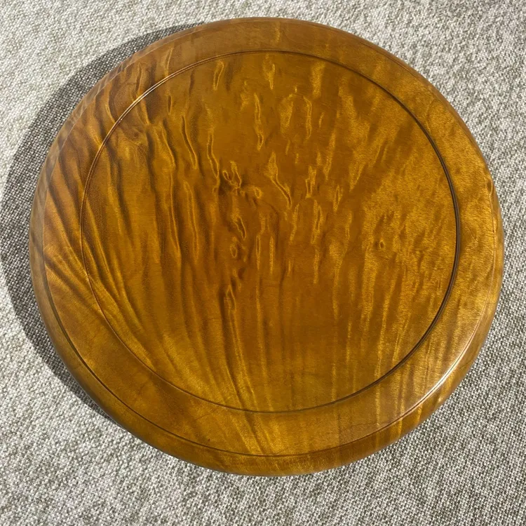 金丝楠（小叶桢楠）满水波纹凤羽纹干泡茶盘