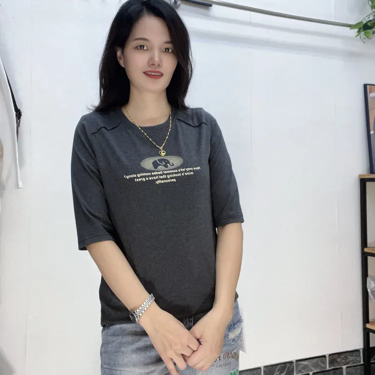 早秋新款中袖上衣9987