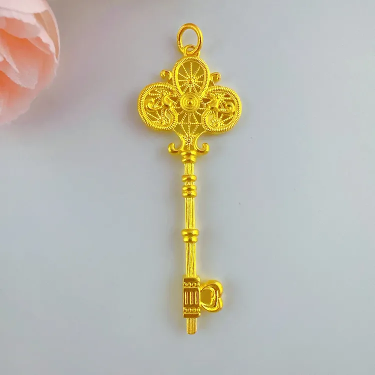 足金黄金 金钥匙 时尚经典百搭吊坠
