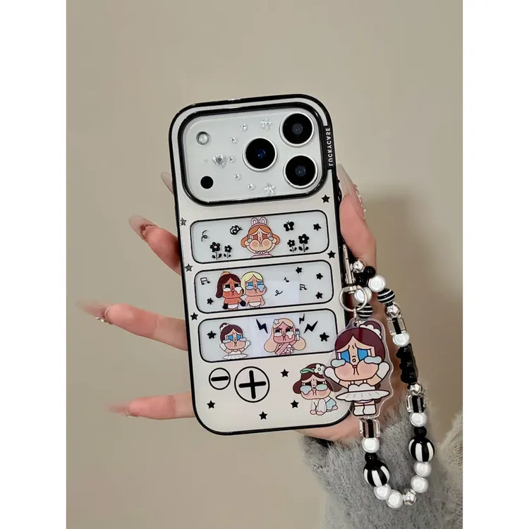 卡通镂空花朵芭蕾哭泣娃适用苹果17promax/iPhone17可爱小众防摔