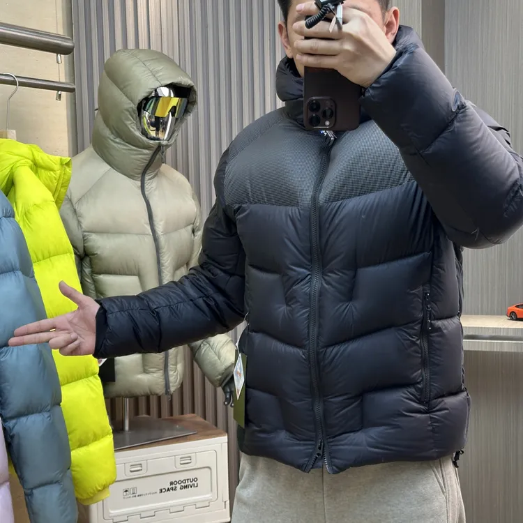 极寒系列~限定款 高蓬高填充情侣轻量尼龙防风保暖羽绒服连帽外套