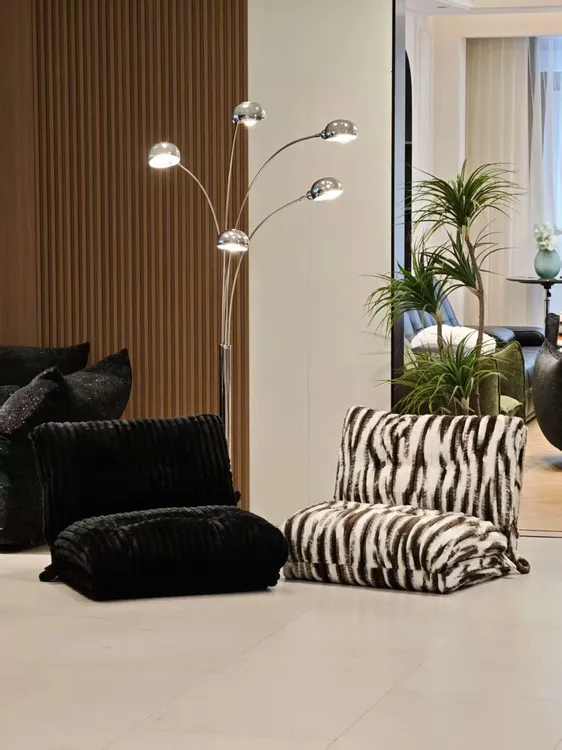 獭兔毛面包沙发懒人沙发沙发椅轻奢北欧单人创意复古个性落地