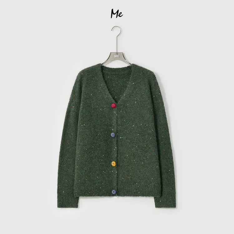 ME【星光小南瓜】美利奴绵羊毛芝麻星空纱时尚百搭针织毛衣MESA3286