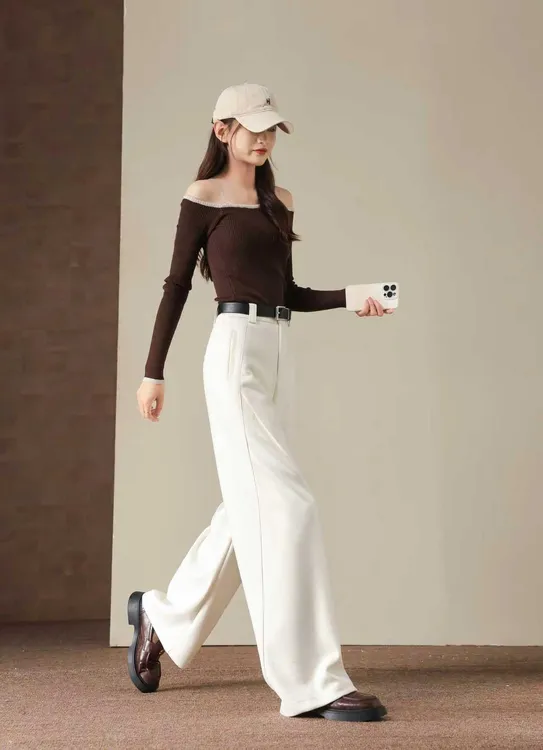 2025超级新款好货阔腿裤休闲显瘦神裤绵羊毛复合材料女神必入