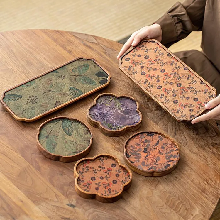 2025胡桃木干泡台茶席套装小型实木茶盘茶台茶具茶托盘壶承干泡盘