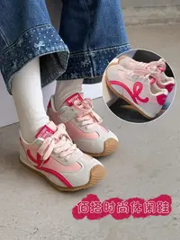 儿童2025秋季新款软底防滑运动鞋皮面拼接百搭男女童德迅鞋780