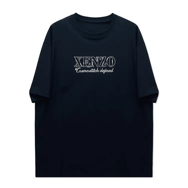 【XENZO】2025新款重磅水洗珍珠绣花短袖体恤