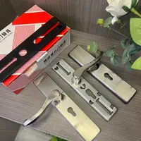 （拍一发十）A02不锈钢室内门傻瓜式安装可调节孔距双拉簧室内门锁