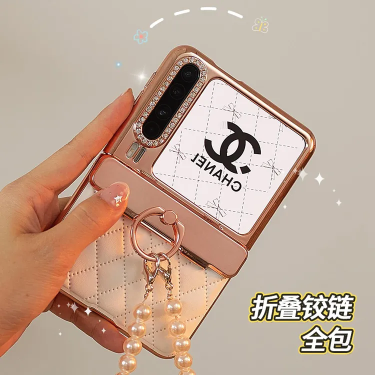 适用华为PuraX手机壳purax典藏版时尚小香风手提斜挎阔折叠保护壳