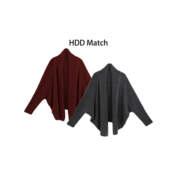 HDD- "慵懒针织" 100%羊毛 秋冬女款宽松慵懒百搭毛衣外套  Y9067