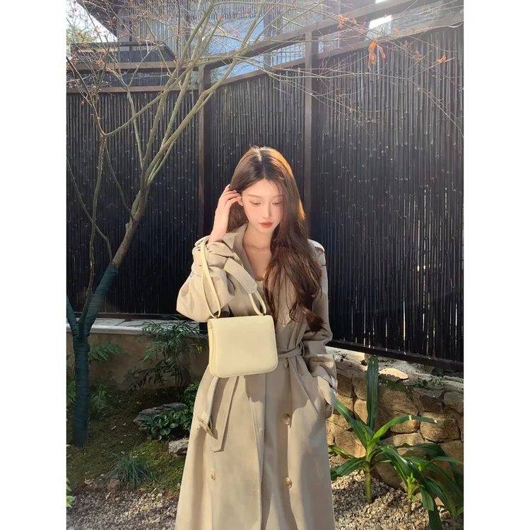 Breezy Z 气质风经典立体廓形宽松长款高级感风衣外套 BZ4FOF11