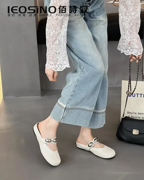 589524373佰诗奴女鞋2025新款夏季外穿时尚百搭休闲平底凉拖鞋