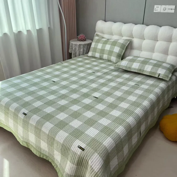 爆款四季双人床榻榻米床盖双面夹棉布床布床加大绗缝亲肤防滑床盖