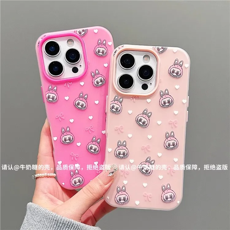 多巴胺可爱拉布布适用苹果16磨砂肤感手机壳iphone15新款14夏天13