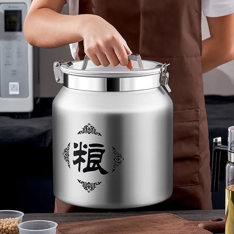 储粮罐密封桶防虫防潮五谷杂粮食品级不锈钢油桶装食用油家用