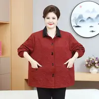 中老年女装大码胖妈妈加肥衬衫外套妈妈装气质春秋洋气时尚中年