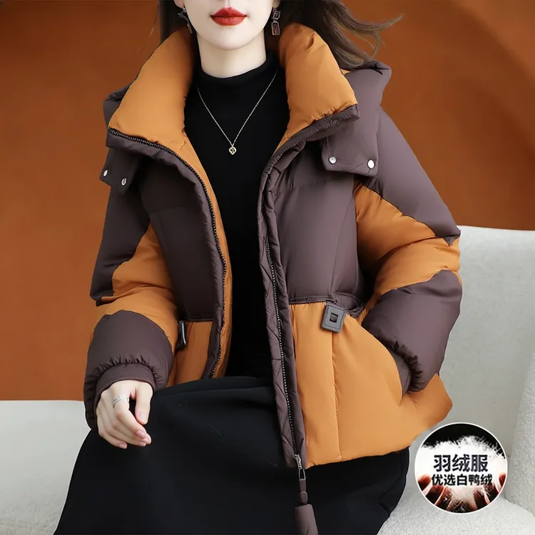 高端时尚保暖外套洋气小个子修身短款羽绒服女士冬季2025新款外套