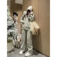 小青 韩版高级感慵懒时尚大毛领套装 M124824