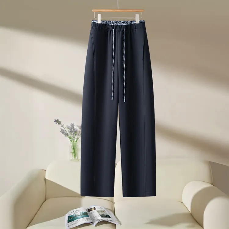 休闲运动卫裤女2025新款秋季弯刀裤宽松香蕉裤高腰显瘦镰刀裤5877