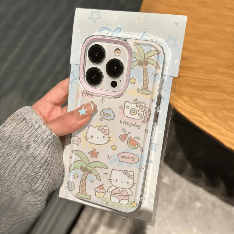 椰树凯蒂适用于苹果15PROMAX手机壳iPhone14可爱13卡通12软壳11xs