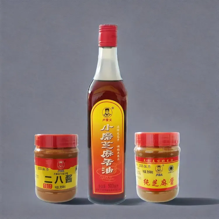 香油500ml+纯芝麻酱350g+二八酱350g传统石磨火锅凉菜凉皮麻辣烫