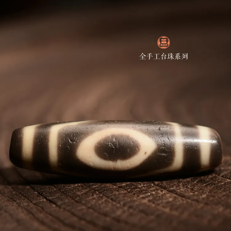 小卢 手工天珠锁骨链现代染色缠丝玛瑙宝盖三眼天珠现代玛瑙制品