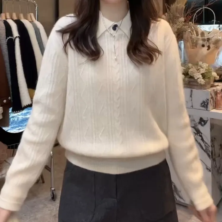 【奶霜系女孩】女款新款洋气时尚简约针织衫毛衣LK2508917