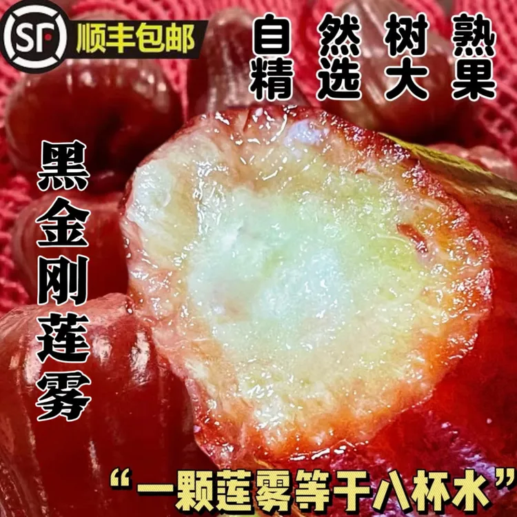 【顺丰包邮】泰国黑金刚莲雾新鲜孕妇水果清甜多汁清脆爽口水分足
