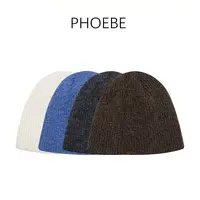 韩【镇店针织帽】PHOEBE叶姐 秋冬新款针织设计帽HF5102101F