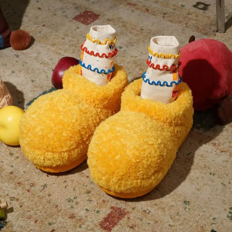 新款卡通米奇棉鞋女式加绒加厚外穿鞋子女款秋冬棉拖鞋大头保暖