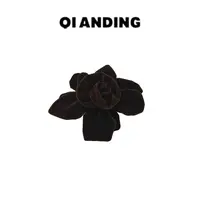 【QIANDING】【山茶丝绒发夹】千金感高颅顶强抓力时尚气质发夹F122