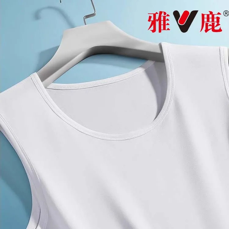 V/雅鹿纯棉宽肩男士背心吸汗男款夏季健身透气无袖薄款内穿打底衫