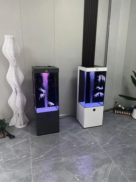 【直播间特价】客厅落地免换水超白玻璃智能立式干湿分离家用鱼缸