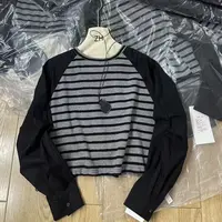【云云精选】344 秋季条纹拼接卫衣