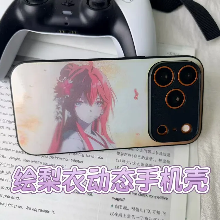 龙族上杉绘梨衣动态光栅卡手机壳适配苹果华为小米iQOO