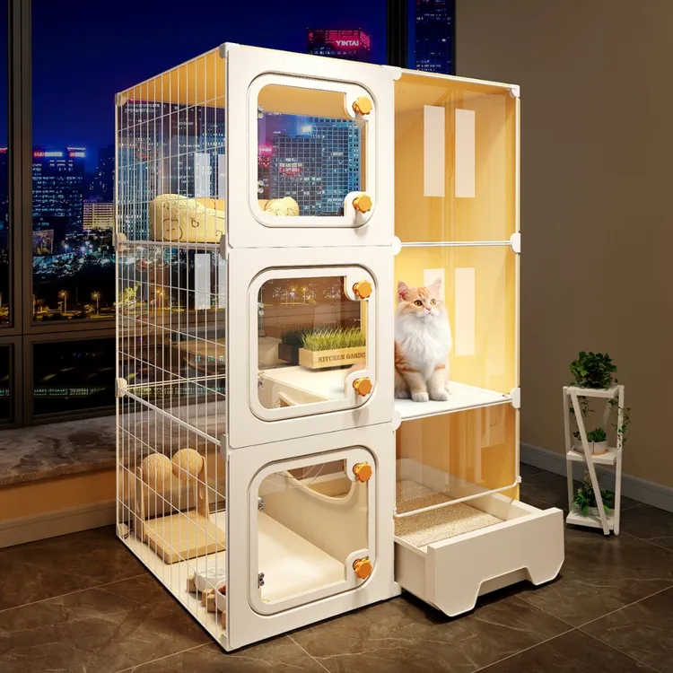 全景猫笼子超大自由空间家用室内猫窝厕所一体一室一厅一卫猫别墅