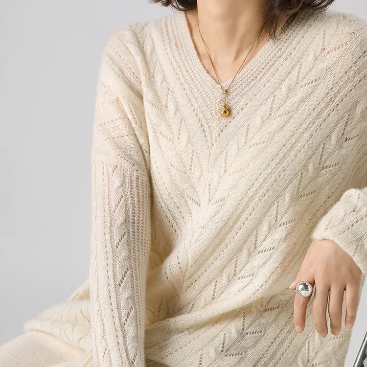 100%山羊绒女衫气质软糯显贵可打底外穿保暖又时尚针织衫正品保障